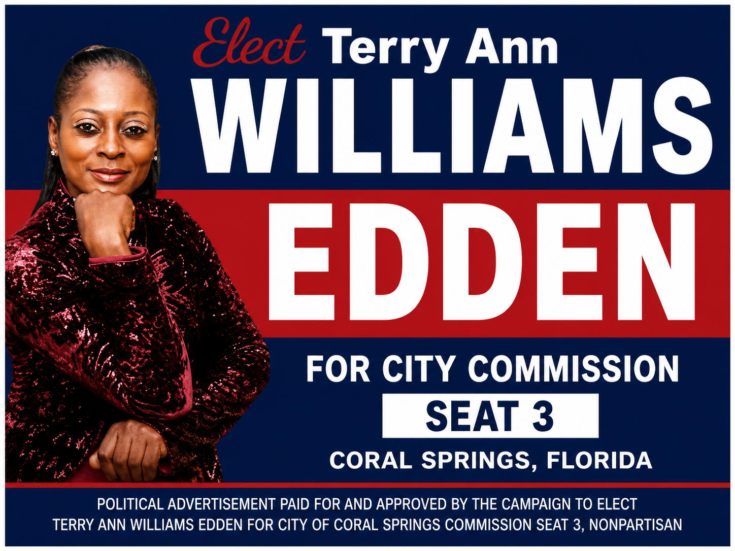 Terry Ann Williams Edden for Coral Springs City Commission Seat 3